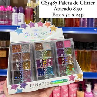 Paleta de Glitter Carnaval Pink 21 (somente peças)