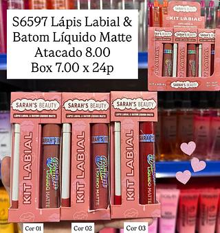 Lápis Labial & Batom Líquido Matte Sarah's Beauty