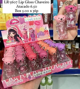 Lip Gloss Chaveiro Ursinho Love Rain
