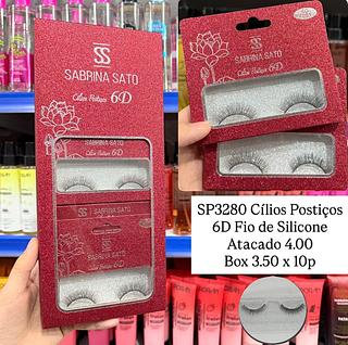 Cílios Postiços 6D Fio de Silicone Sabrina Sato