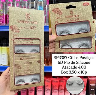 Cílios Postiços 6D Fio de Silicone Sabrina Sato