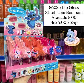 Lip Gloss Stitch com Pompom Miss Ever