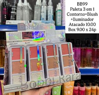 Paleta 3 em 1 Contorno Blush e Iluminador Bobbi Rara