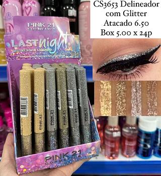 Delineador com Glitter Last Night Pink 21