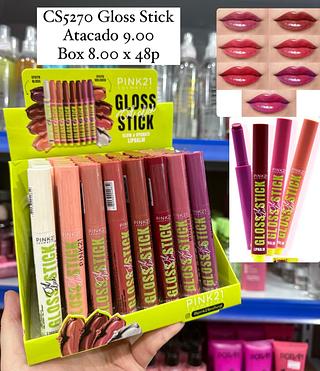 Lip Balm Gloss Stick Oill Click Pink 21 (somente peças)