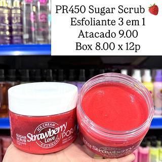 Esfoliante 3 em 1 Sugar Scrub Strawberry Love Poran