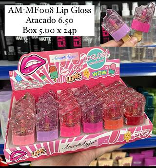Lip Gloss Cores da Moda Picolé Amor Anjo