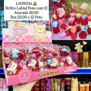 Brilho Labial Pote com 12 Lua&Neve