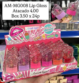 Lip Gloss Cores da Moda Picolé Amor Anjo