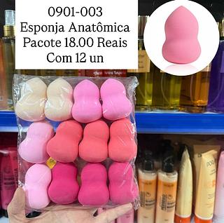Pacote Esponja Anatômica com 12 Unidades