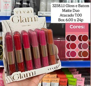 Gloss e Batom Duo Matte Glam Vivai (somente avulso)