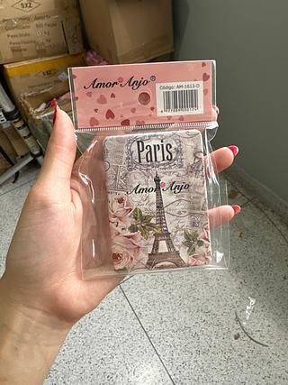 Espelho de Bolsa Duplo Paris Amor Anjo