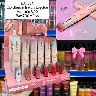 Lip Gloss e Batom Liquido 2 em 1 Labranche