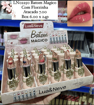 Batom Mágico com Florzinha Lua e Neve