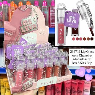 Lip Gloss com Chaveiro Me Leva Vivai