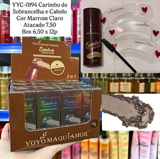 Carimbo de Sobrancelha e Cabelo Cor Marrom Claro Yoyo Maquiamor