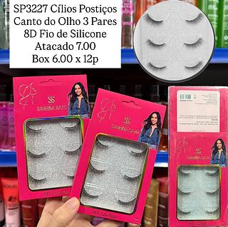 Cílios Postiços Canto do Olho 3 Pares 8D Sabrina Sato