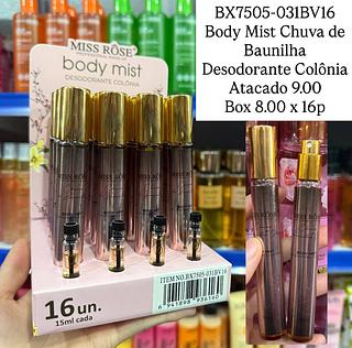 Body Splash Chuva de Baunilha Desodorante Colônia Miss Rôse