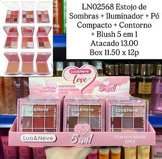 Estojo de Maquiagem Love 5 em 1 Lua e Neve