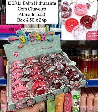 Lip Balm Hidratante Com Chaveiro Splash Rosquinha Vivai (somente peças)