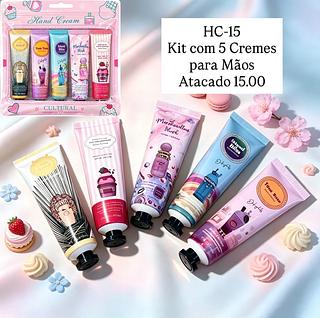 Kit com 5 Cremes para Mãos Hand Cream