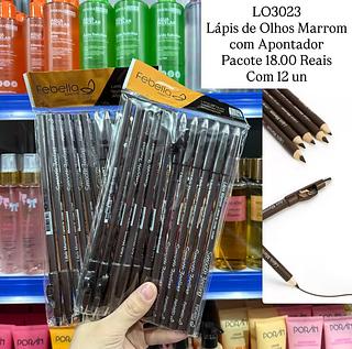 Lápis de Olhos Marrom com Apontador Febella
