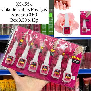 Cola de Unhas Postiças Brush-on Nail Glue Rosa