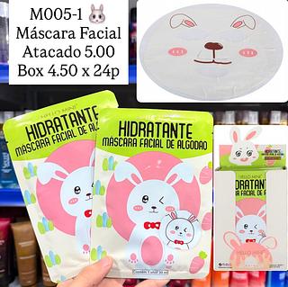 Máscara Facial Hidratante de Algodão Hello Mini (somente avulso)