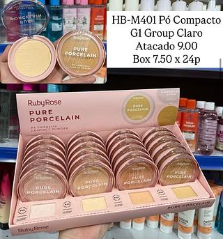 Pó Compacto Pure Porcelain Grupo Claro Ruby Rose