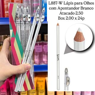 Lápis Para Olhos com Apontador Branco Luisance
