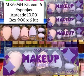 Kit com 6 Esponjas Makeup Blender Mahav