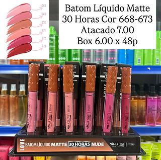 Batom Matte 30 Horas 668-673 Max Love