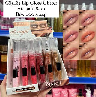 Lip Gloss Glitter All Night Pink 21