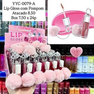Lip Gloss com Pompom Yoyo Maquiamor (somente avulso)