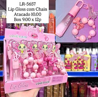 Lip Gloss com Pulseira Lové Rain