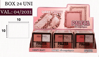 Paleta de Blush e Iluminador Sarah's Beauty