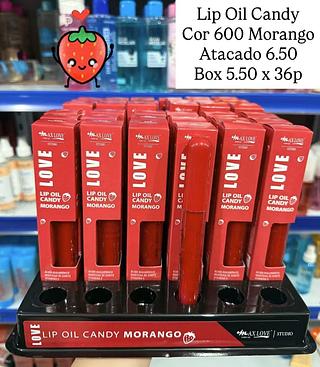 Lip Oil Candy Morango Cor 600 Max Love