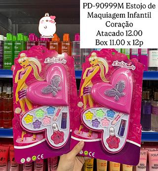 Estojo de Maquiagem Infantil Coração Little Beauty