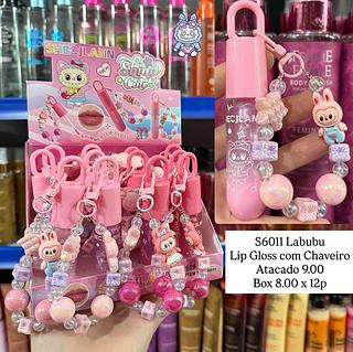 Lip Gloss com Chaveiro Labubu Sheclann