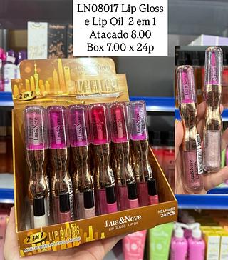 Lip Gloss e Lip Oil 2 em 1 Lua e Neve