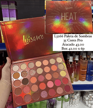 Paleta de Sombras Heat 35 Cores Luisance
