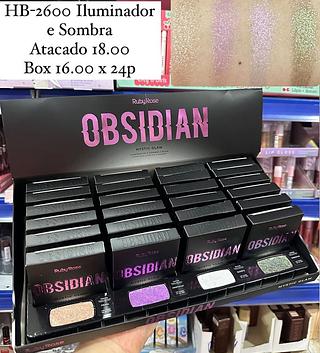 Iluminador e Sombra Obsidian Ruby Rose