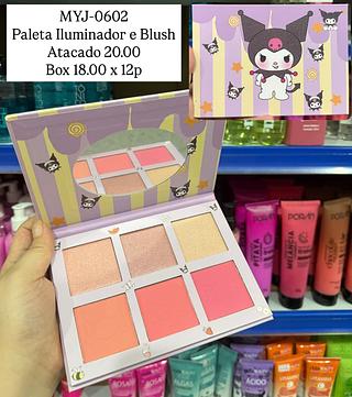 Paleta lluminador e Blush Kuromi Jummy Ju