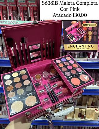 Maleta Completa Cor Pink Sara's Beauty
