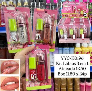 Kit Lábios 3 em 1 Yoyo Maquiamor