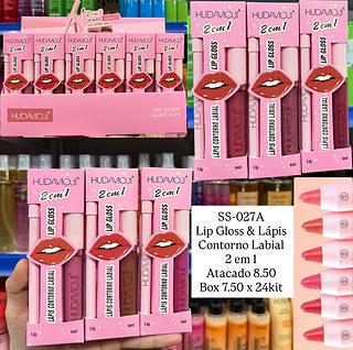 Lip Gloss & Lápis Labial 2 em 1 Hudamoji