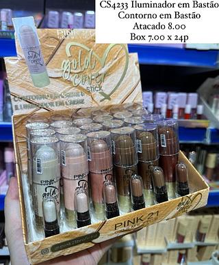 Iluminador e Contorno em Bastão Gold Cover Pink 21