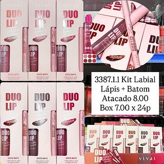 Kit Labial Lápis + Batom Duo Lip Vivai