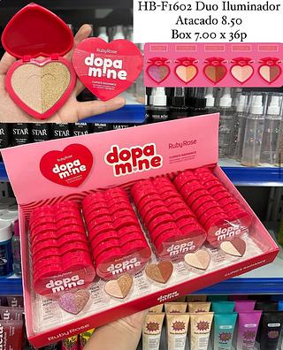 Duo Iluminador Compacto Dopa Mine Ruby Rose (somente peças)