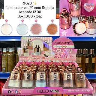 Iluminador em Pó com Esponja Hello Mini